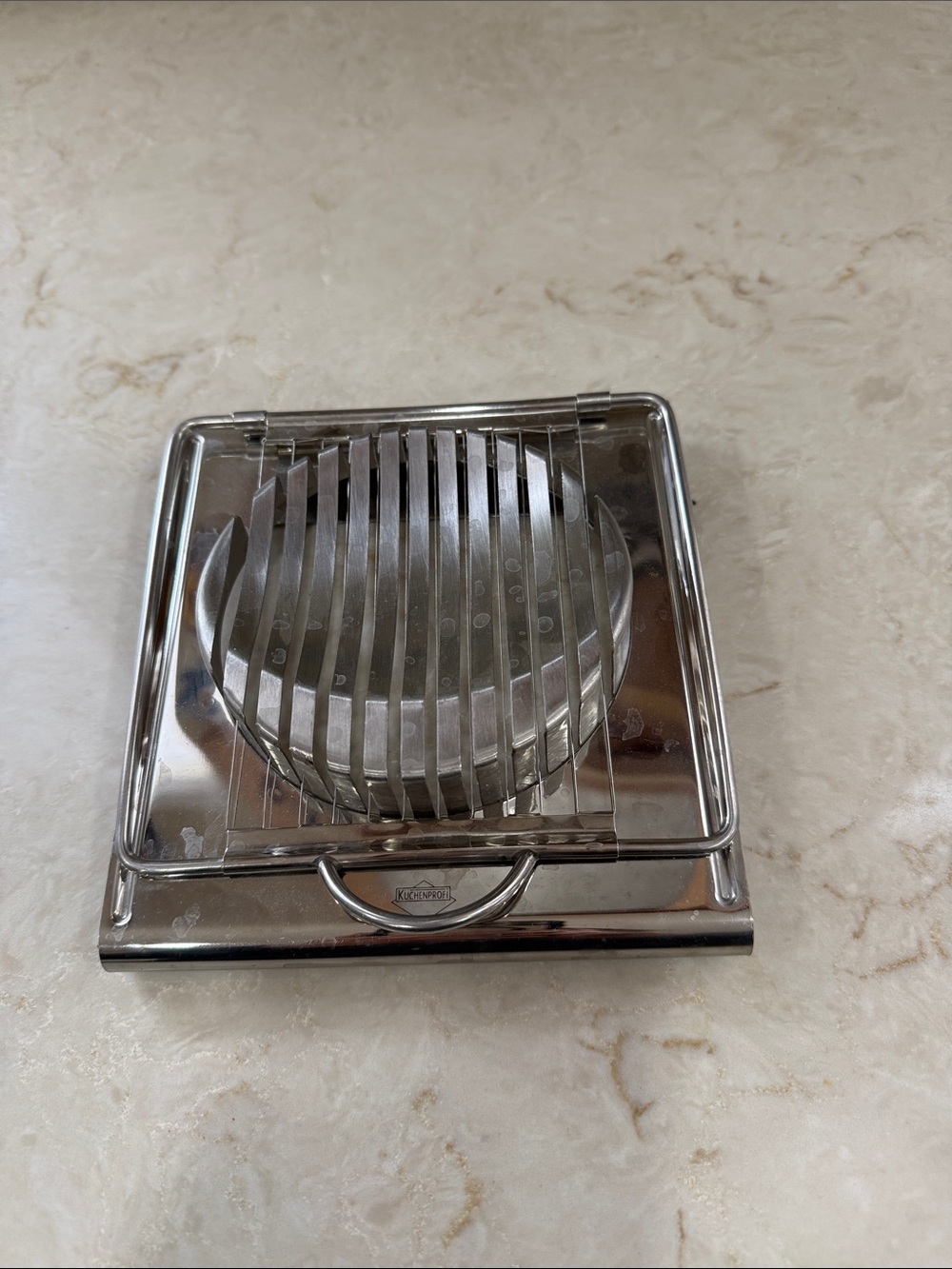 Kuchenprofi Stainless Steel Large 6x7” Food Slicer - Chrome Finish